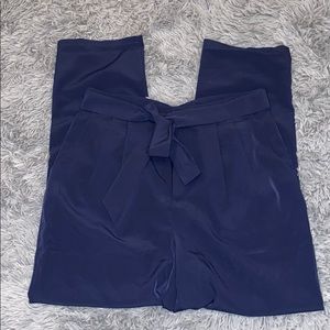 Navy Work Pants with tie belt